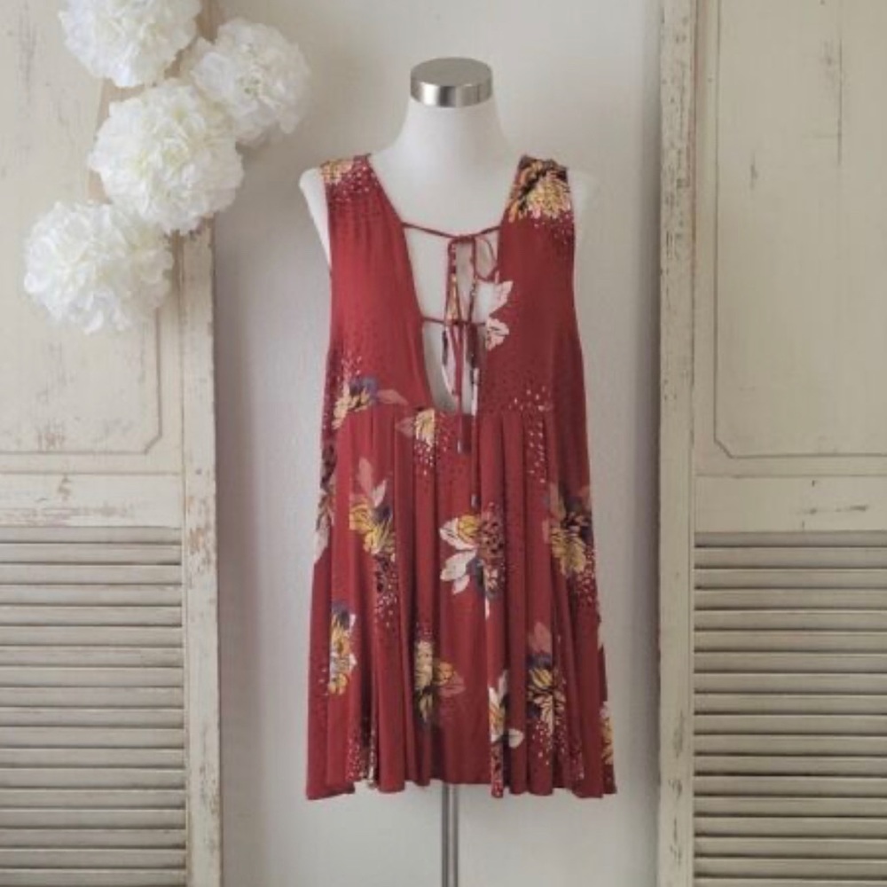 Free People low cut mini dress